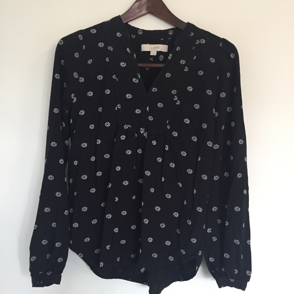 ✨ LOFT Black and White Tunic